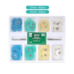 80pcs Dental Composite Finishing Polishing Discs Φ12/14mm assorted kit + Mandrel