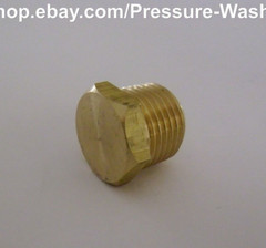 Brass Plug 3/8 NPT Male, Hex Head Solid Brass Made In USA