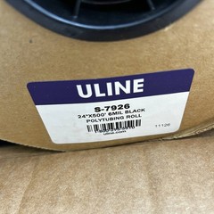 Uline S-7926 Black Poly Tubing Roll 6 Mil 24″ x 500′ LDPE Non-Vacuum 1 Roll
