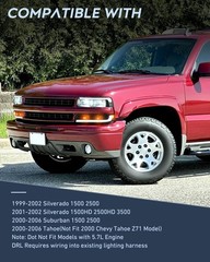 Black Housing Clear Reflector Headlight Assembly for 1999-2006 Silverado Taho…