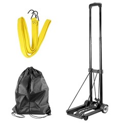 Folding Hand Truck 55 Lbs 25 KG Heavy Duty Utility Cart 2 Wheels Black Dolly