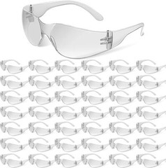 20 PAIR PACK Protective Safety Glasses Clear Lens Work UV ANSI Z87 Lot of 12