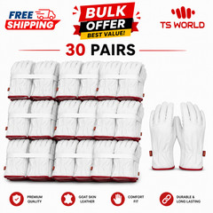 Wholesale 30/60 Pairs Goatskin Safety Gloves Durable, Comfortable & Versatile