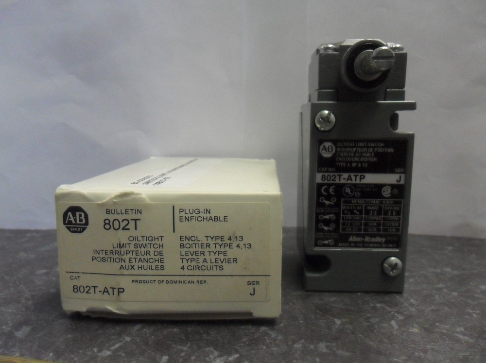 New Allen Bradley 802T-ATP Plug-in Oil tight Limit Switch Series J NIB