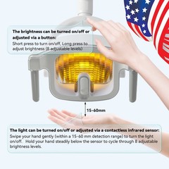 Dental Reflective LED Oral Light Dual-Color Lamp Dental Chair Infrared Sensor