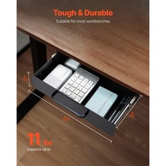 Uimoso 13-inch Slide-Out Under Desk Drawer Organizer for Home and Office