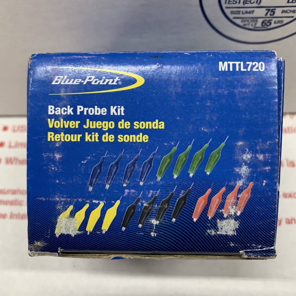 Blue Point MTTL720 Snap On Tools Back Probe Kit 20 Pieces 5 Colors NEW