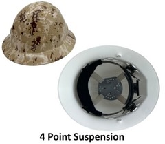 Desert Digital Camo Hydro Dipped Full Brim Hard Hat with Ratchet Suspension
