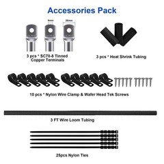Big 3 Upgrade Electrical Wiring Kit, True Spec Oversized 1/0 AWG Gauge CCA Am…
