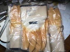 3-pair ANSELL Grab-It Gloves A2 Cut Level Natural Rubber Latex XL, 16-347