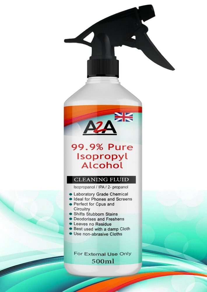 99.9 %, Pure Isopropyl , Propan-2-ol, Rubbing A/L, INDUSTRIAL GRADE 500ML SPRAY