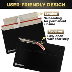 Card Shipping Envelopes 110 Pack – 7 x 4.35 In Trading Cards Self-Adhesive Black