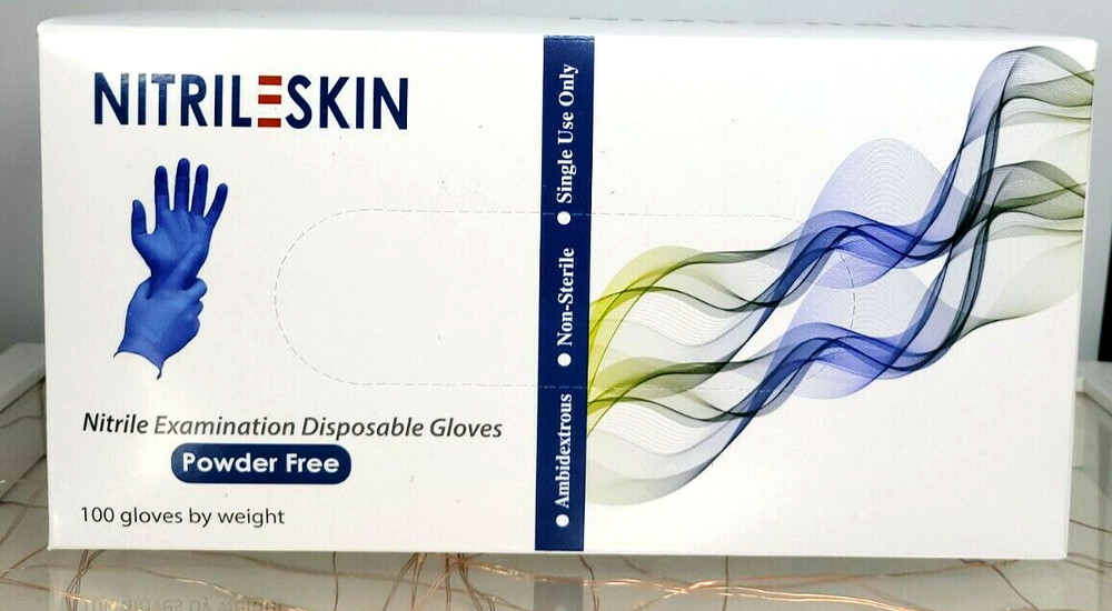 NitrileSkin Nitrile Examination Disposable ( 1 Box of 100 Gloves) Size XL