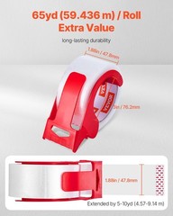 Clear Packing, 3 Inches Core, 6 Rolls 1.88 Inches X 65 Yards Packing Tape with