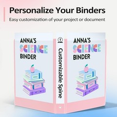 Eco-Friendly Durable 1 Inch 3 Ring Binder School Office Projects Organizing New