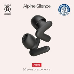 Alpine Silence Earplugs for Sleep, Focus & Travel – V-Shape Snug Fit & Soft O…