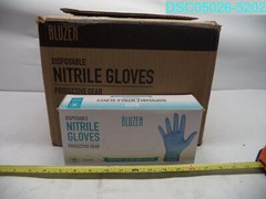 QTY=1000: BLUZEN Disposable Blue Nitrile Gloves X-Large Size