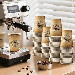 Clawsoff 300-Pack 12oz Disposable Coffee Cups – Retro, Leak-Proof, Hot/Cold
