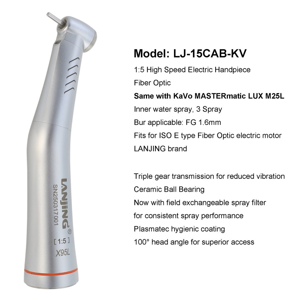 Dental Built in Electric Motor 1:5 1:4.2 Increasing Contra Angle Handpiece KAVO