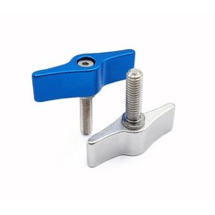 1/4 Clamping Thumb Screw Tee Wing Knob Head Hand Grip Bolts Aluminum M4 M5 M6 M8