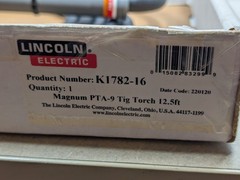 Lincoln Electric K1782-16 PTA-9 Pro-Torch TIG Torch with Consumables 12.5 ft NEW