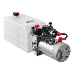 Uimoso 6 Quart Double Acting Hydraulic Pump 12V Dump Trailer Power Unit SAE#6