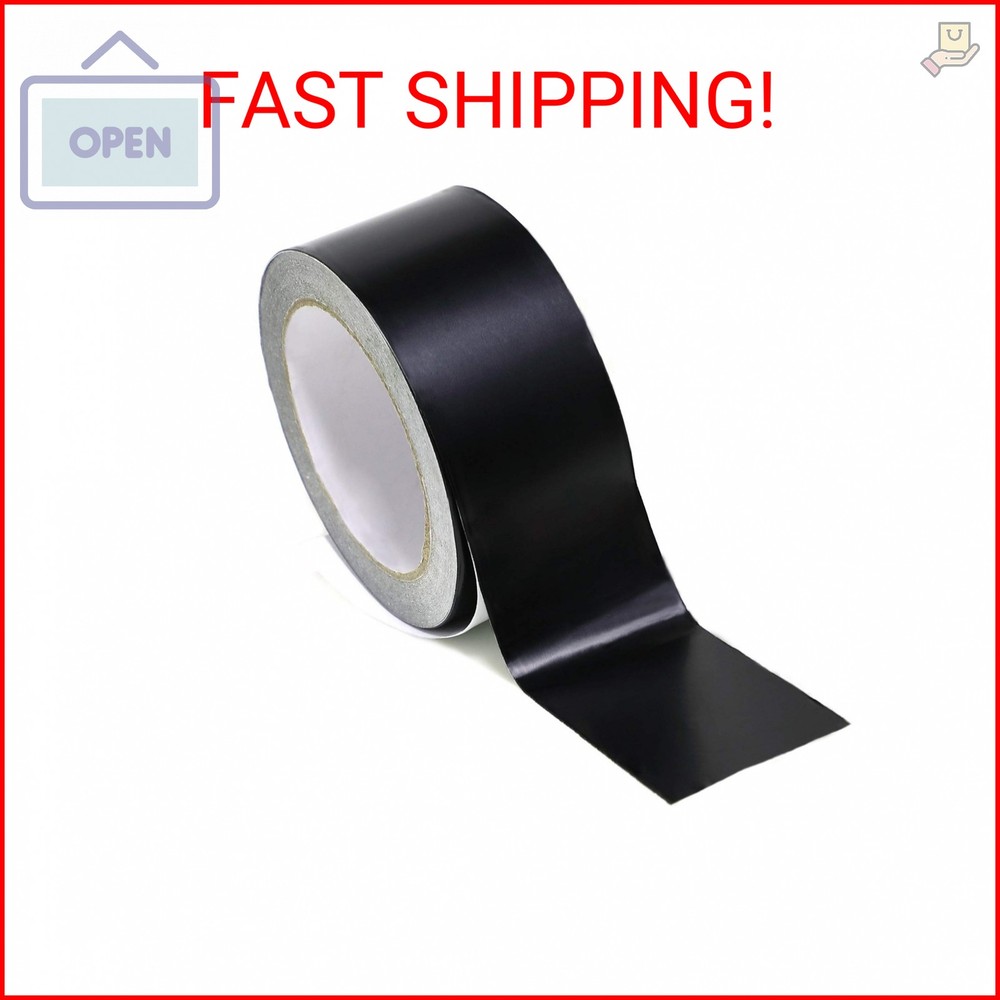 Black Aluminum Foil Tape High Temp Heavy Duty Adhesive HVAC Sealing Hot Cold Air
