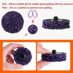 50 Pcs 2″ purple Diamond Sanding Discs Set Quick Change for Rust Paint Removal