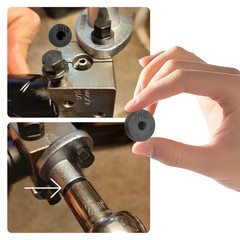 SSNNUU 7PCS Double Flare Tool Adapters Set,Brake 0.74*0.74*0.50 inch, Black