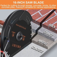 3200W Electric Power Disc Cutter Circular Demo Saw For Wet/Dry Concrete Guide Ro
