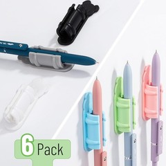 Set of 6 Koala Shaped Adhesive Pen Holders | Colorful Silicone Desk Organizers