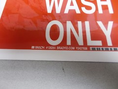 NEW Brady 128264 “Hand Wash Only” Sign 10″ x 7″ *FREE SHIPPING*