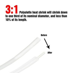 40 ft Dual Wall Adhesive Lined Φ1/4″ 6.4mm 3:1 Ratio Heat Shrink Tubing Clear US