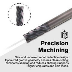 3/8″ 6 FLUTE 3″ Overall Length CARBIDE END MILL – SQUARE END – AlTiN Coated