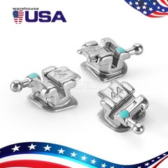AZDENT Dental Ortho Self-Ligating Metal Bracket Braces MINI Roth 0.022 Hooks 345
