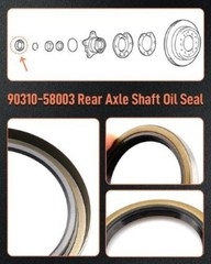 Rear Axle Shaft Oil Seal for Left Right Rear Fit for 2005-2022 Taco Size: 1Pcs