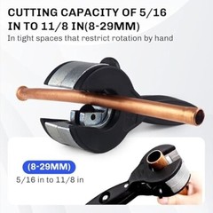 Compact Ratcheting Tubing Cutter for Copper, PVC & Soft Metal Pipes