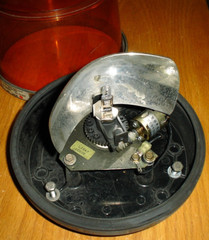 Vintage Federal Signal Rotating Beacon Light 12 Volts Series A Model 100 Amber