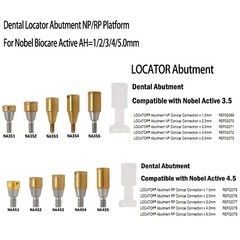Locator Healing Abutment Impression Coping Transfer Analog N/RP Fit Nobel Active