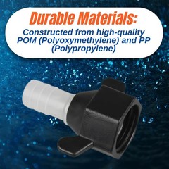SEAFLO 1/2″ FNPT x 3/8″ Barb Straight Pump Fitting 2-Pack Fits SHURFLO