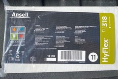 Ansell HyFlex 318. Box Of 12 Pair Size 11.