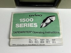 Vintage DYMO 1550 Tapewriter Label Maker with 3 Wheels, Tape & Case