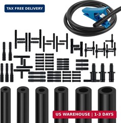 6PCS 4.9Ft Silicone Vacuum Lines Automotive,ID 1/8″ 5/32″ 3/16″ 1/4″ 5/16″ 3/8″