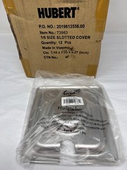 Lot of (12) NEW HUBERT 1/6 Size Slotted Flat Steam Table Pan Cover 73063