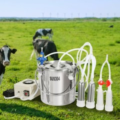 VEVOR Goat Milking Machine Goat Milker 6 L 304 Stainless Steel Bucket for Cows