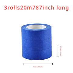 3 Rolls Blue Painter’s Tape 2 Inch x 60 Yards 5.5 Mil Masking Tape Clean Removal