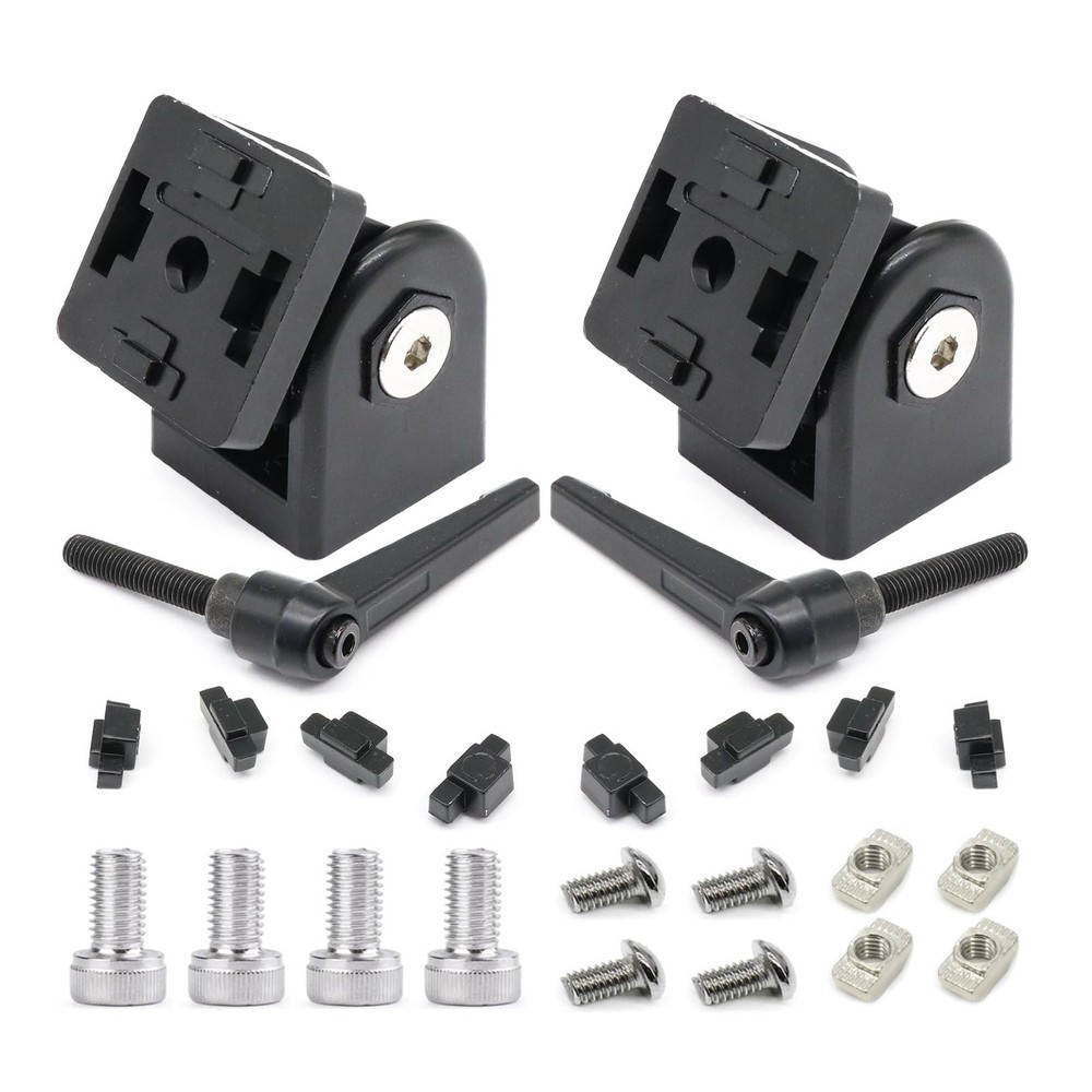 2 Sets Black 3030 Aluminum Extrusion Pivot Hinge Swivel Degree Angle Bracket …