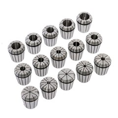 ER40 Collet 15 Pcs Set R8 Shank Chuck Tools For Milling Machine, Lathe, Drilling