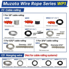 500 Ft 1/8″ Stainless Steel Cable Railing System Hardware T316 Stainless Steel W