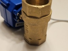U.S. Solid Motorized Ball Valve 1in Standard Port Brass 9-24V NC Auto Return Ope